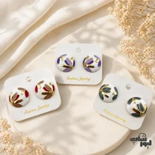 گوشواره فانتزی میخی طرح گل کد 800