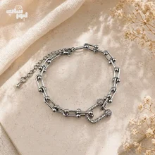 دستبند تیفانی نگین دار کد 780